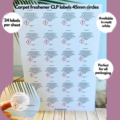 Carpet Freshener CLP labels