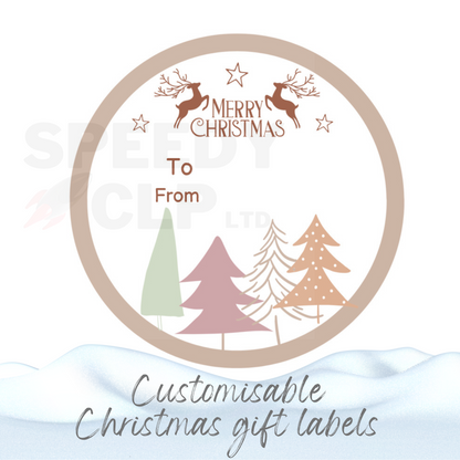 Customisable Christmas gift labels