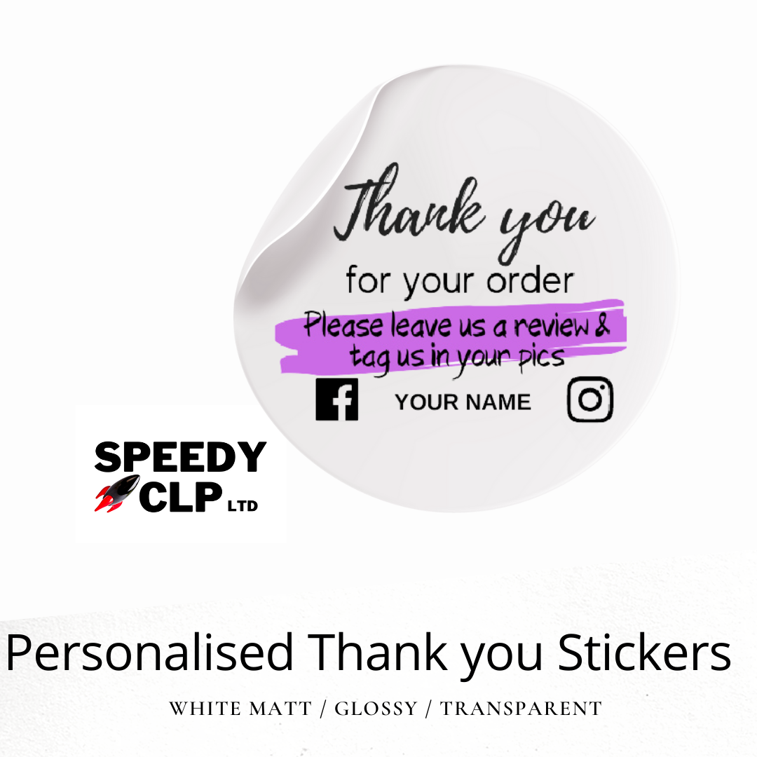 Personalised Thank you stickers